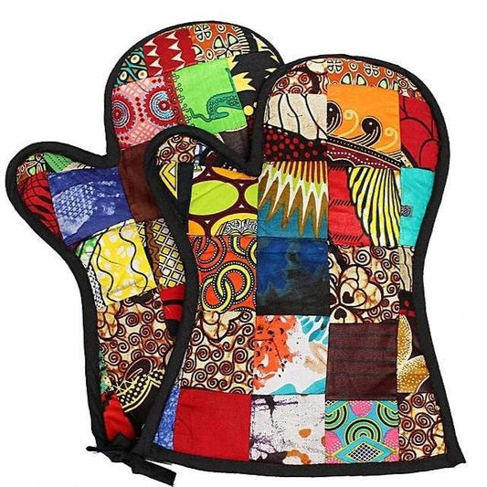 Handcrafted Insulated Oven gloves, kitenge oven gloves