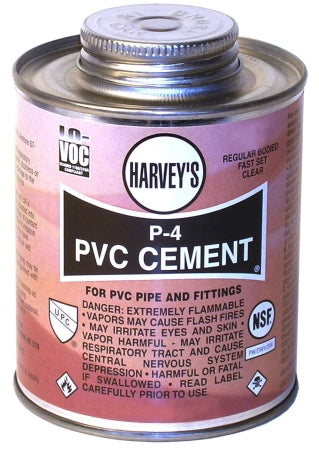 Wm Harvey Co 018110-24 .5 Pint Clear PVC Cement