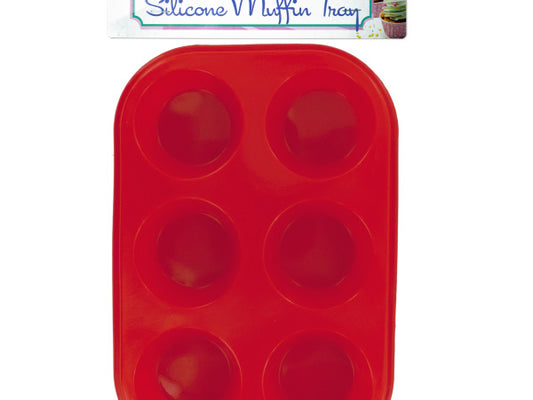 Bulk Buys OL463-24 Silicone Muffin Tray - 24 Piece -Pack of 24