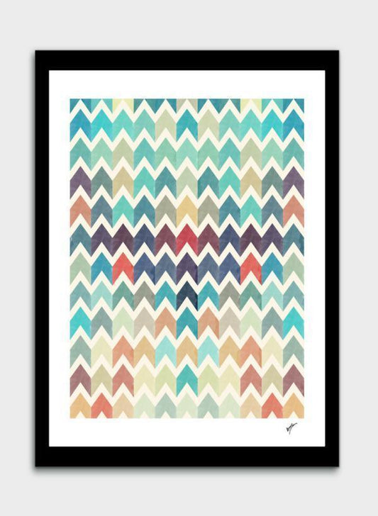 Watercolor Chevron Pattern II   Frame