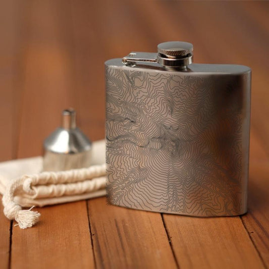 Mount Hood - Oregon Map Hip Flask