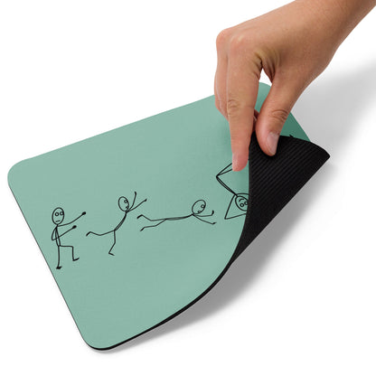 Clumsy But Classy Mouse pad Mouse Mat Fun Desk Accessory in Aqua