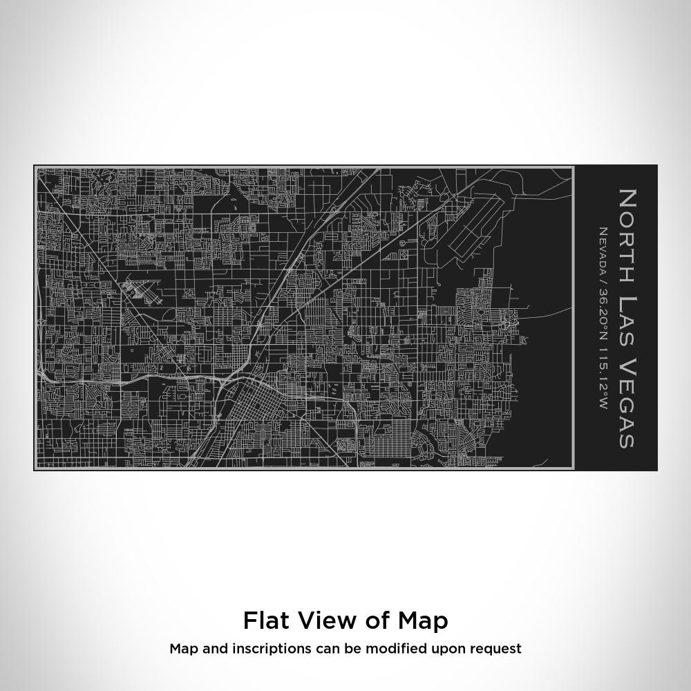 North Las Vegas - Nevada Map Insulated Bottle in Matte Black