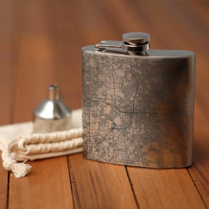 Orlando - Florida Map Hip Flask