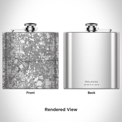 Orlando - Florida Map Hip Flask