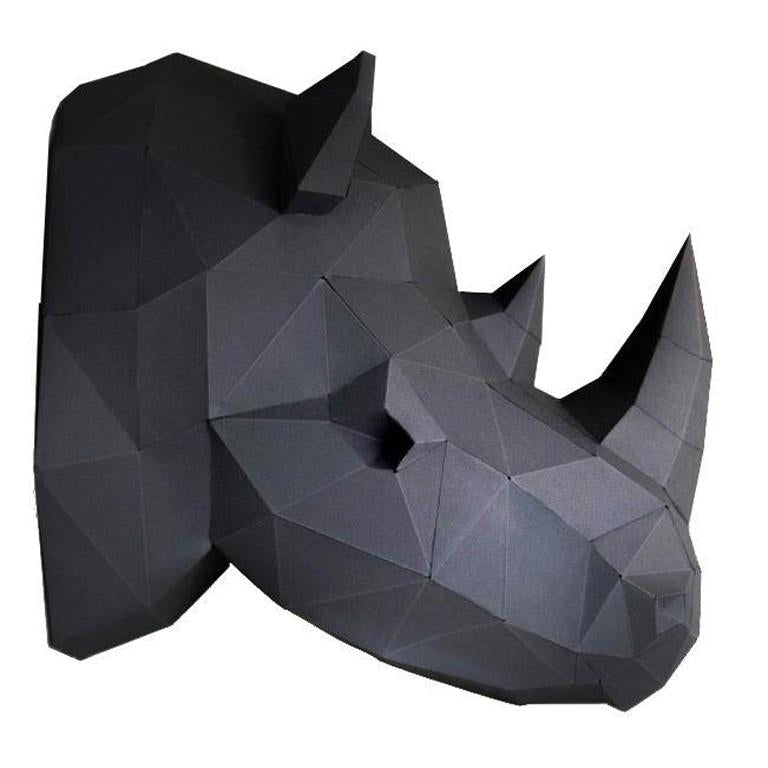 Rhino Head Wall Art - Paper Model