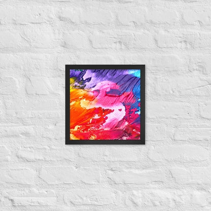 Rainbow Waves Framed photo paper poster