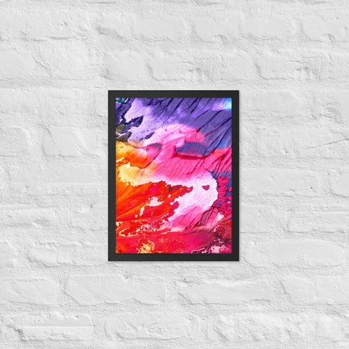 Rainbow Waves Framed photo paper poster