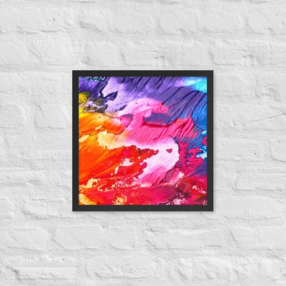 Rainbow Waves Framed photo paper poster