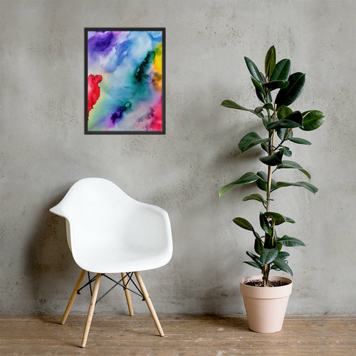 Abstract Framed photo paper poster