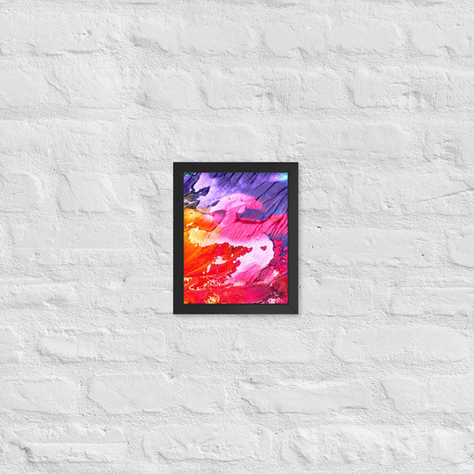 Rainbow Waves Framed photo paper poster