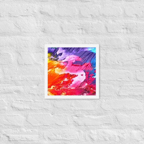 Rainbow Waves Framed photo paper poster