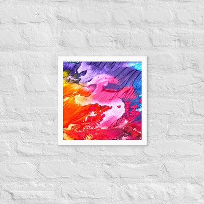 Rainbow Waves Framed photo paper poster