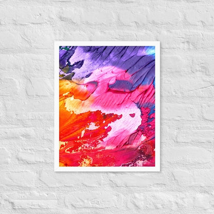 Rainbow Waves Framed photo paper poster