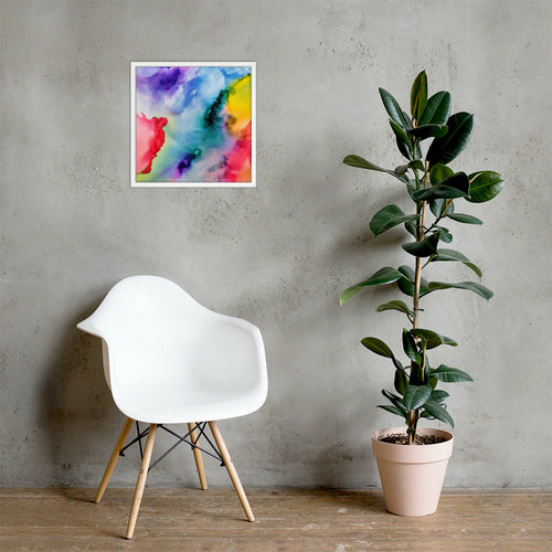 Abstract Framed photo paper poster