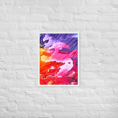 Rainbow Waves Framed photo paper poster