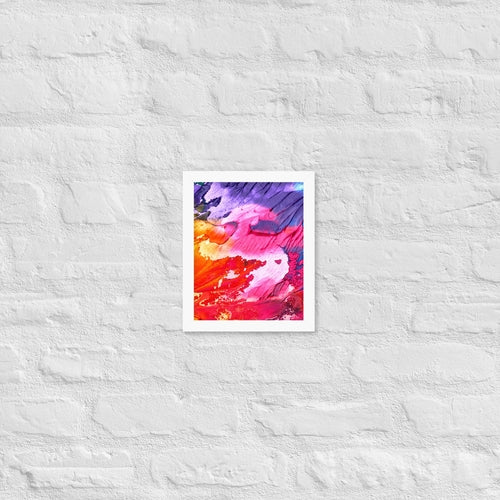 Rainbow Waves Framed photo paper poster