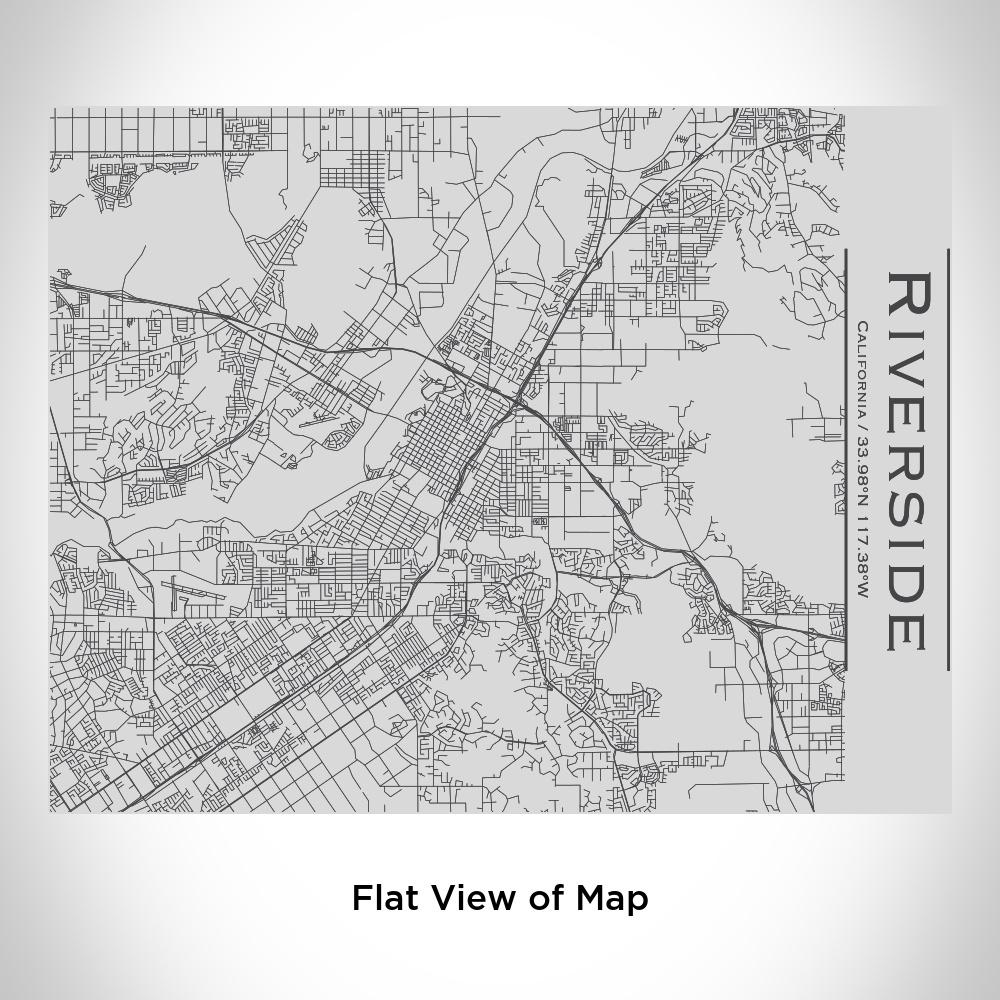 Riverside - California Map Bottle with Bamboo Top in Matte Black