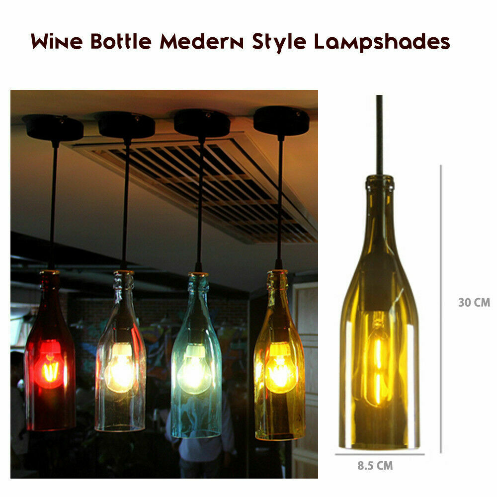 Vintage Retro Wine bottle Ceiling Pendant Light Lamp Shade Chandelier