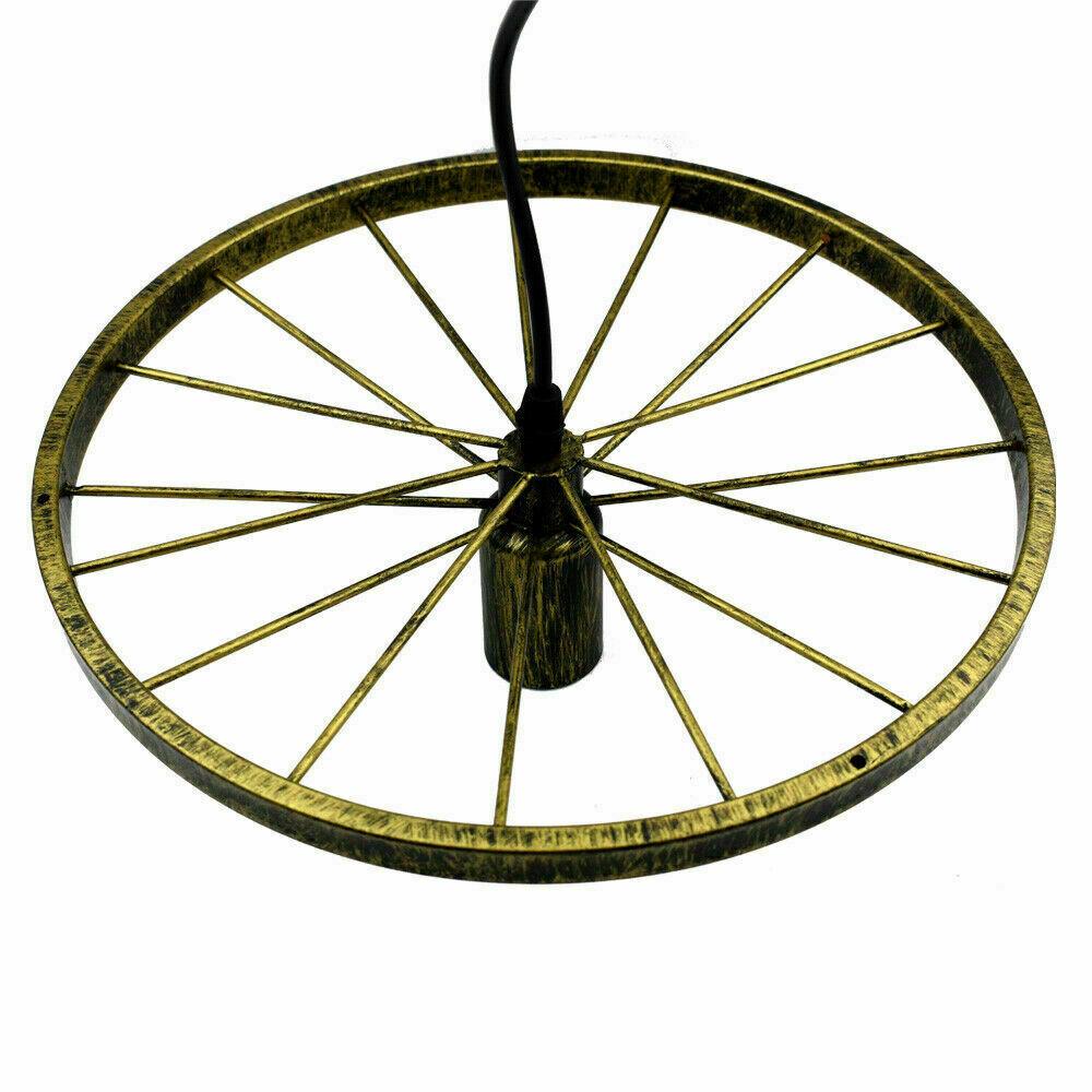 Modern Industrial Retro Pendant Lamp Ceiling Light Wheel Light for