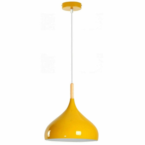 Vintage Industrial Metal Ceiling Yellow Hanging Pendant Shade~2507