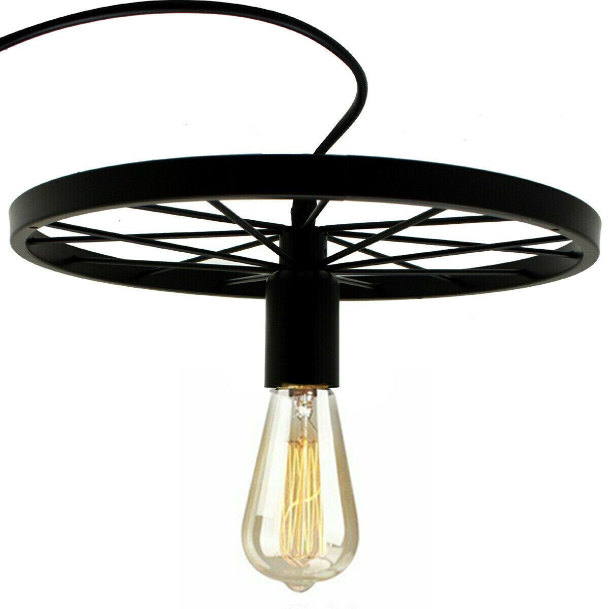 Modern Industrial Retro Pendant Lamp Ceiling Light Wheel Light for