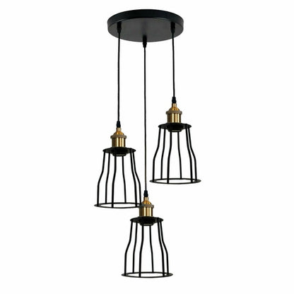 Modern 3-Wire Cage Ceiling Pendant Light~1422