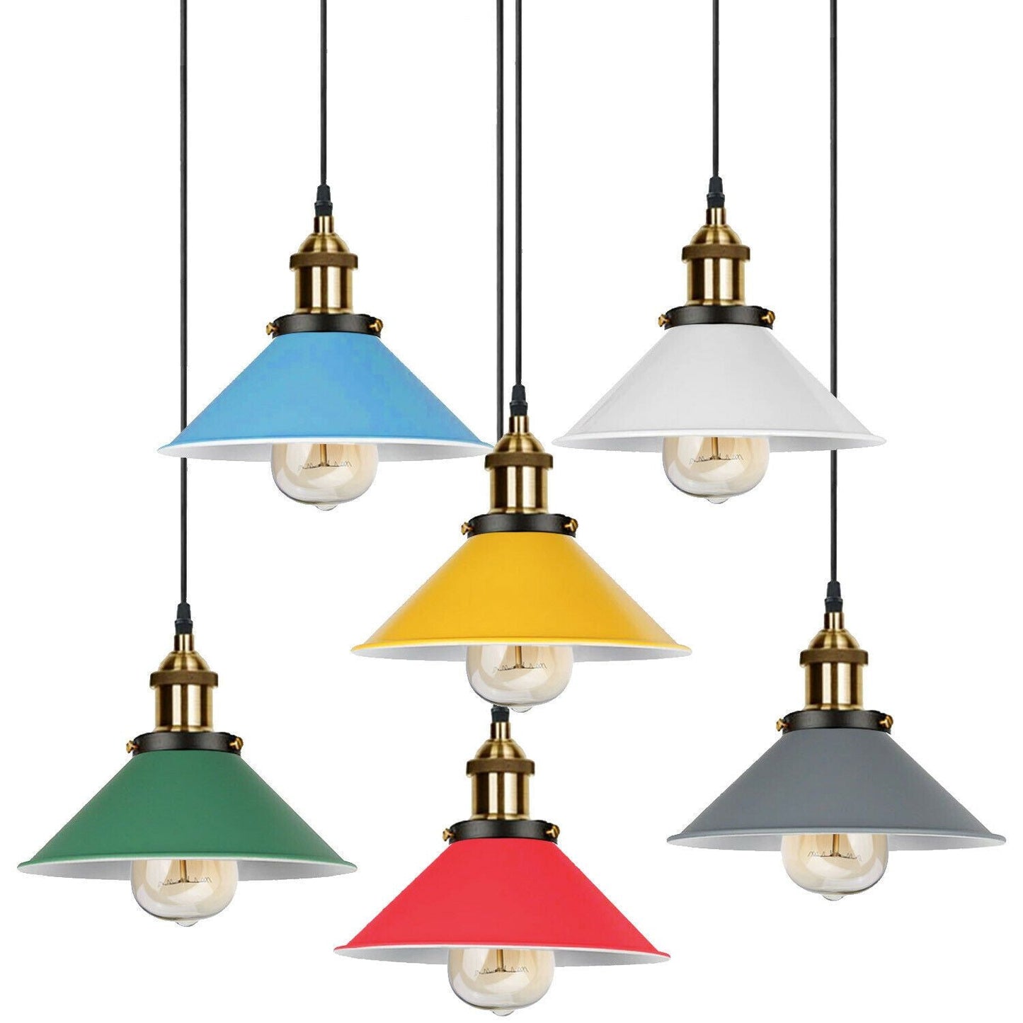 Vintage E27 Ceiling Pendant Light Lampshade Industrial Pendant Lamp