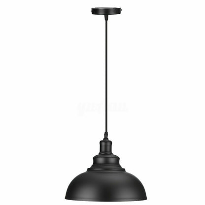 3 Pack Vintage Industrial Retro Ceiling Pendant Light Lampshade Black