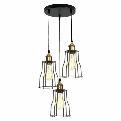 Modern 3-Wire Cage Ceiling Pendant Light~1422