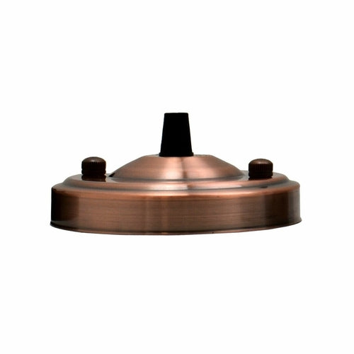 108mm Single Outlet Drop Metal Front Fitting Ceiling Rose~1451