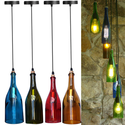 Vintage Retro Wine bottle Ceiling Pendant Light Lamp Shade Chandelier