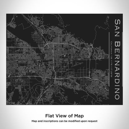 San Bernardino - California Map Bottle with Bamboo Top in Matte Black