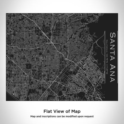 Santa Ana - California Map Bottle with Bamboo Top in Matte Black