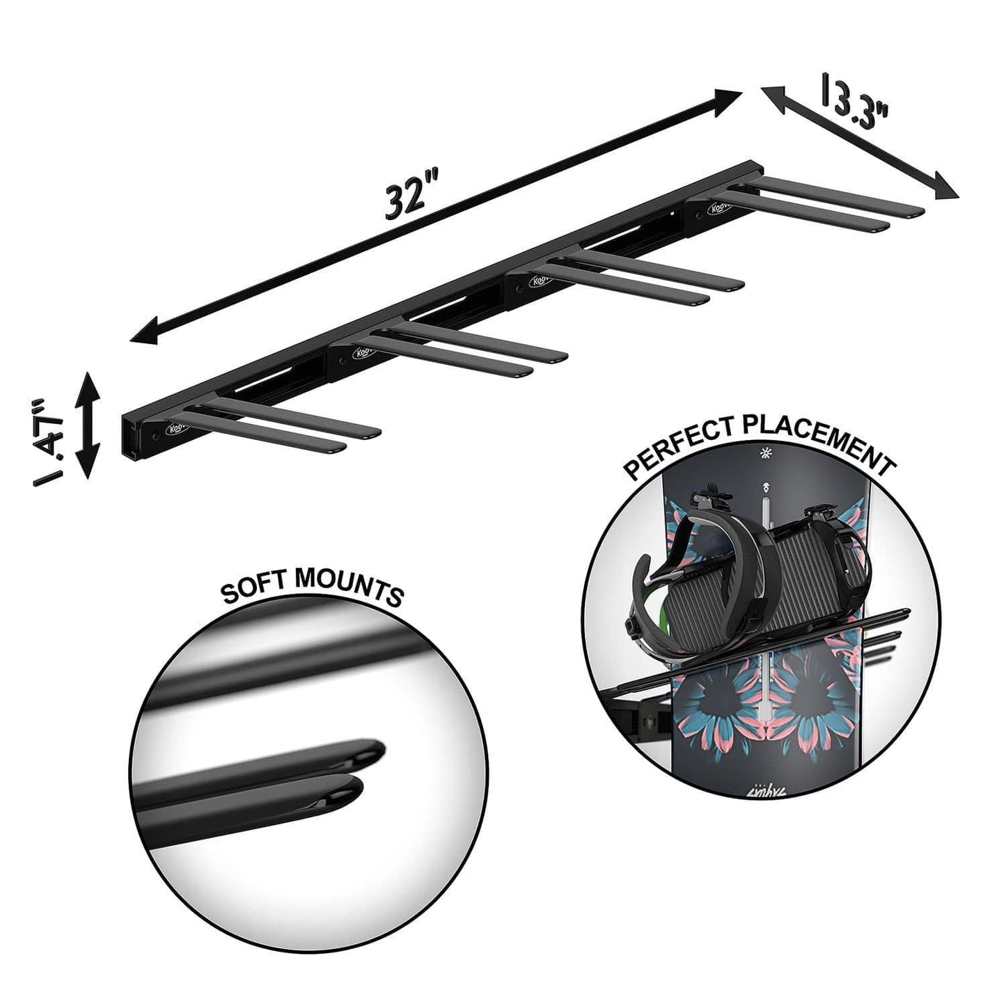 Wall Mounted Snowboard Rack