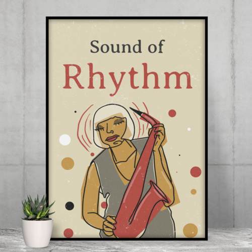 Sound of Rhythm Vintage Jazz Poster