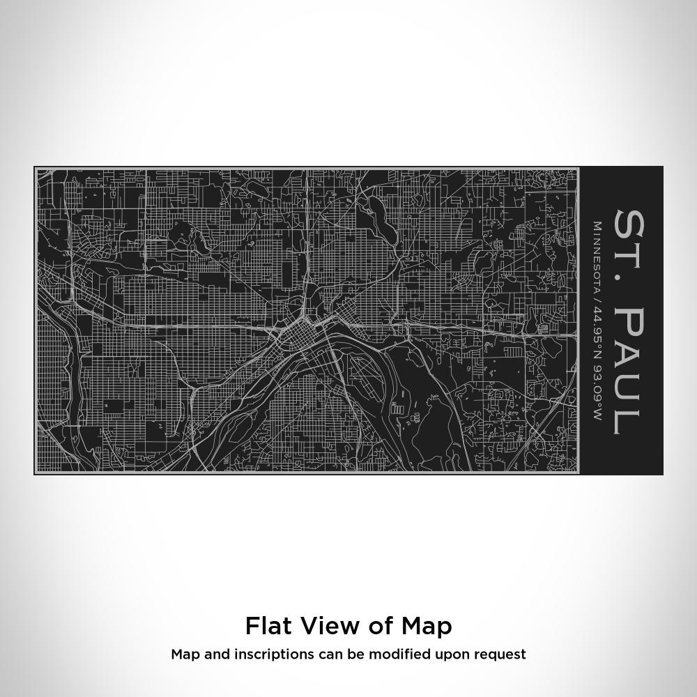 St. Paul - Minnesota Map Insulated Bottle in Matte Black