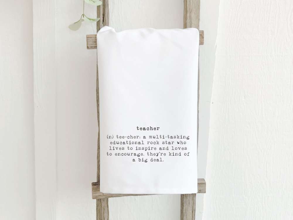 Teacher Definition - Cotton Tea Towel