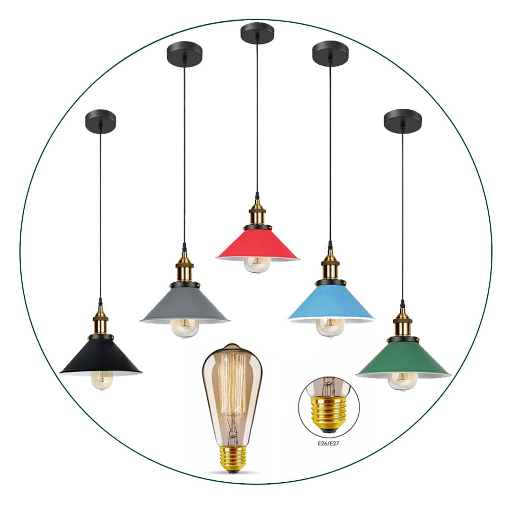 Vintage E27 Ceiling Pendant Light Lampshade Industrial Pendant Lamp