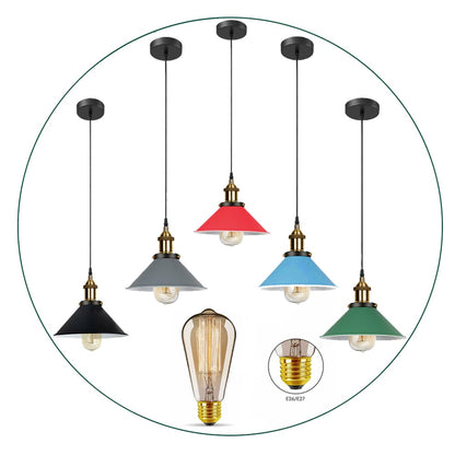 Vintage E27 Ceiling Pendant Light Lampshade Industrial Pendant Lamp