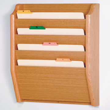 4 Pocket Legal Size File Holder in Light Oak