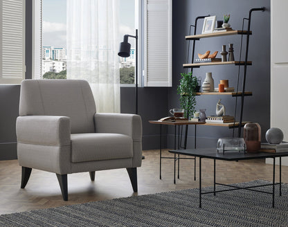 Enza Collection Astera Upholstered Accent Chair Grey