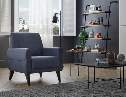 Enza Collection Astera Upholstered Accent Chair Navy