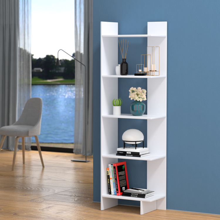 5-tier Freestanding Decorative Storage Display Bookshelf