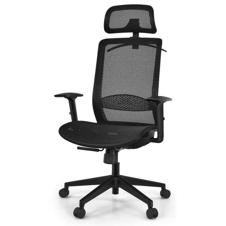 18 Inch to 22.5 Inch Height Adjustable Ergonomic High Back Mesh Office Chair Recliner Task Chair with Hanger