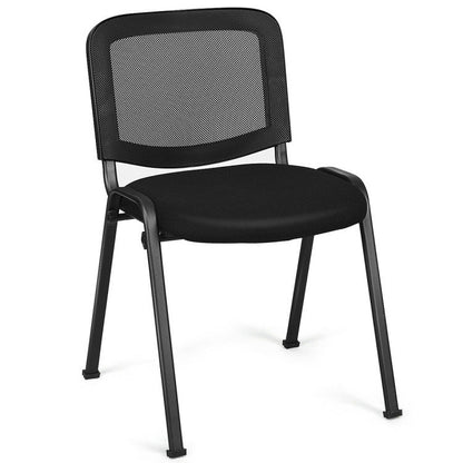 Set of 5 Stackable Conference Chairs with Mesh Back