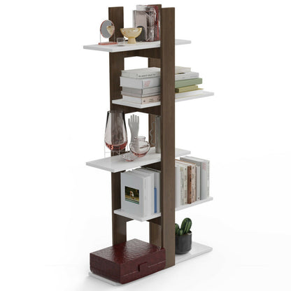 5-Tier Freestanding Bookshelf with Anti-Toppling Device