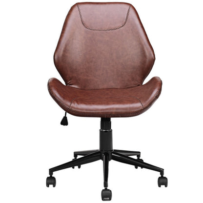 Office Home Leisure Mid-back PU Upholstered Rolling Chair