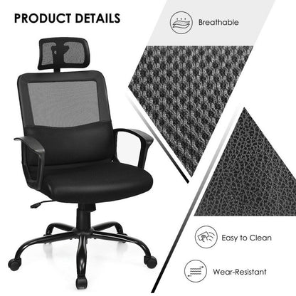 Mesh Office Chair High Back Ergonomic Swivel Chair