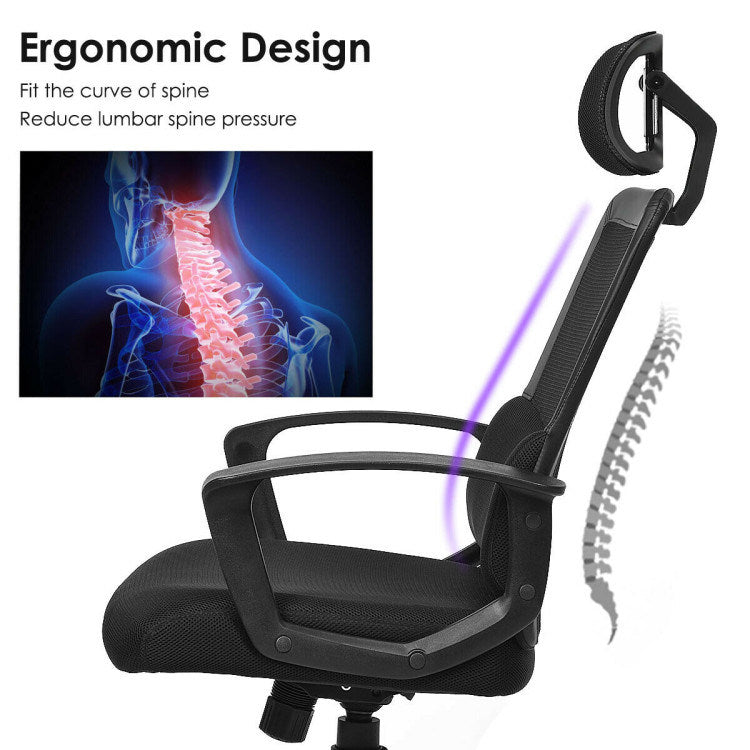 Mesh Office Chair High Back Ergonomic Swivel Chair